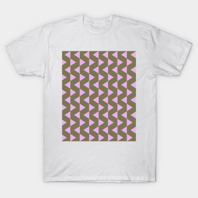 Olive and Lilac Geometric T-Shirt by OpalEllery